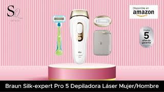 Depiladora laser 38 descuentoBraun Silkexpert Pro 5 Depiladora Láser MujerHombre Luz Pulsada IPL [upl. by Sualk]