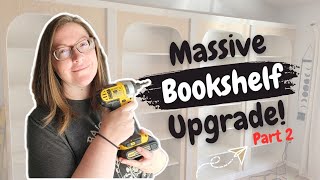 Home Library Bookshelf Makeover Part 2  Building Inspo and Design style [upl. by Russell]