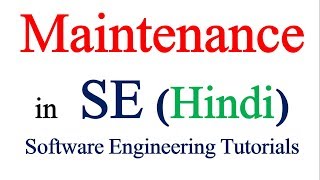 Maintenance in Software Engineering  Software Engineering Tutorials [upl. by Irena802]