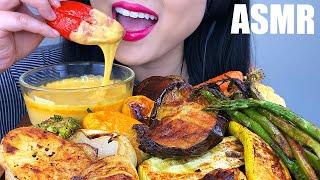 ASMR CHEESY ROASTED VEGGIES NO TALKING EATING SOUNDS  ASMR Phan [upl. by Jasun23]