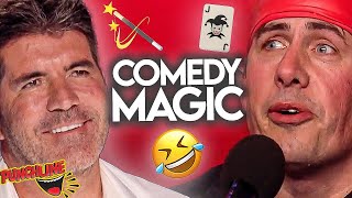 10 FUNNIEST BGT Magicians EVER Golden Buzzer Ending [upl. by Amery357]