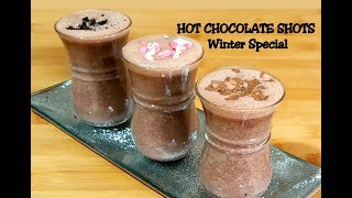 Homemade Hot Chocolate Recipe  Winter Beverage  Easy Hot Chocolate Shots  Kids party drink [upl. by Tiena]