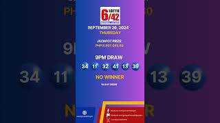 PCSO Lotto Result September 26 2024 lottoresulttoday lottoresult pcsolottoresults swertres [upl. by Sairu979]