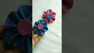 Glitter sheet flowers craft 💕🌺shorts ytshortsyoutubeshorts [upl. by Einttirb]