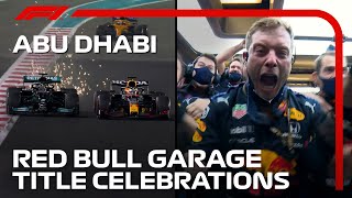 Red Bull Garage Watches Dramatic Final Lap  2021 Abu Dhabi Grand Prix [upl. by Hose]