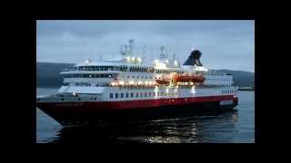 hurtigruten MS Nordnorge VS MS Nordkapp MS Polarlys horn  inn HD [upl. by Bolte]