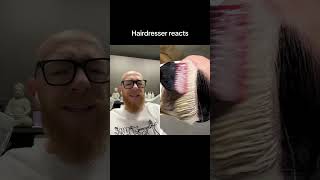 Hairdresser reacts to a very cool color transformation hair [upl. by Gaylor]