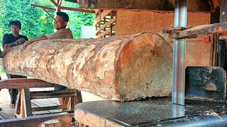 Thrilling Hard and heavy sawmill to process 10×10 blocks properly [upl. by Checani]