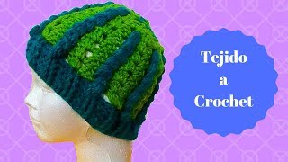 GORRO TEJIDO A CROCHET PASO A PASO  PUNTO PUFF EN RELIEVE  TODAS LAS TALLAS  PRINCIPIANTES [upl. by Brien963]