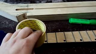 Fret Leveling  Fret Work  Stainless Steel Frets  Telecaster Guitar BuildASMR No talking [upl. by Ephraim912]