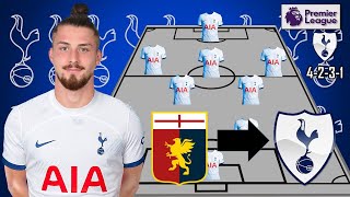 TOTTENHAM  TOTTENHAM POTENTIAL STARTING LINEUP WITH TRANSFERS RADU DRAGUSIN TRANSFER WINDOW 2023 [upl. by Sadira940]