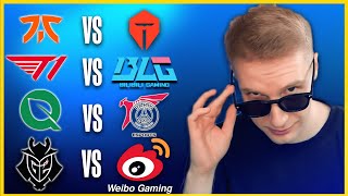 BANGER GAMES THROUGHOUT  FNC VS TES  T1 VS BLG  FLY VS PSG  G2 VS WBG  WORLDS 2024  JANKOS [upl. by Gnirps]