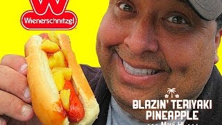 WIENERSCHNITZEL® Blazin Teriyaki Pineapple Dog Review [upl. by Navada971]