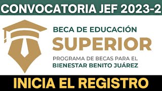 Inicia el Registro para la Beca Jóvenes Escribiendo el Futuro 20232 Septiembre ¿Qué Necesitas [upl. by Assyla]