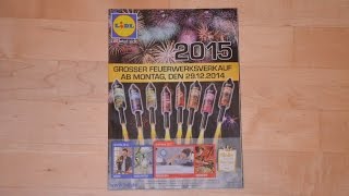 Feuerwerk Prospekt quotLidlquot  Vorstellung Silvester 20142015 [upl. by Drawd918]