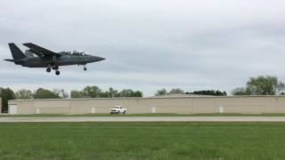 Textron Scorpion makes low pass at Stearman Field today [upl. by Ahtekahs]