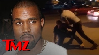 Kanye West Fights The Paparazzi  TMZ [upl. by Enelec]