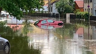 HOCHWASSER IN BAYERN Schrobenhausen 262024 [upl. by Armelda5]