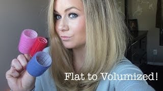 Volumized Hair using Velcro Rollers [upl. by Dnalyram]