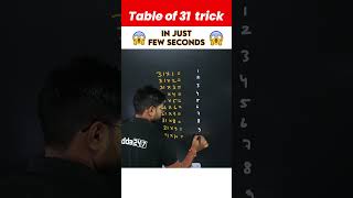 Easy Table Trick of 31  Table of 31  Magic or maths mathtricks viraltrick table trending [upl. by Allisurd]