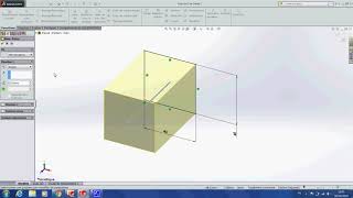 Solidworks esquisse bossage enlèvement de matière et décalage des origines sur un profilé carré [upl. by Oehsen]