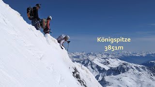 Skitour Königspitze 3851m  Königliche Abfahrt über die Ostrinne eines der markantesten Gipfel [upl. by Akimrehs162]