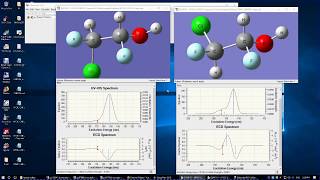 Calculating UVVis and electronic circular dichroism ECD spectra of HFClCCHFOH and ClFHCCHFOH [upl. by Thad285]