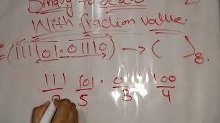 Binary fraction to octal conversion [upl. by Arretak]