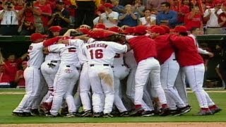 2002 ALCS Gm5 Angels clinch their first pennant [upl. by Buhler]