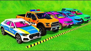 DACIA VOLSKWAGEN AUDI POLICE CARS and MERCEDES FORD AMBULANCE EMERGENCY TRANSPORTFS22 00167 [upl. by Moina998]