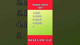 Common words starting with quotMYquot englishlearners englishlearning youtubeshorts [upl. by Nosnirb]