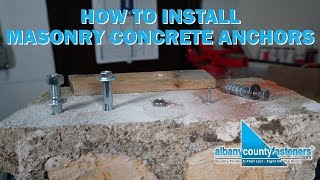 How to Install Masonry amp Concrete Anchors  Fasteners 101 [upl. by Falda]