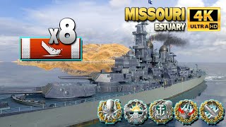 Battleship Missouri One man navy  World of Warships [upl. by Vogel]