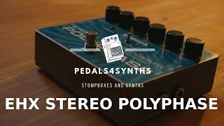 Pedals4Synths  EHX Stereo Polyphase on a SE02 from Studio Electronics and Roland [upl. by Alexina]