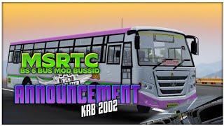 🔥REALISTIC MSRTC TATA BS6 BUS MOD FOR BUSSID🤩💫 [upl. by Ehudd]