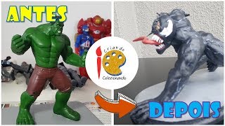 Transformando o Hulk no Venom  TOY MAKEOVER [upl. by Eitsim]