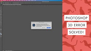 Solution to Photoshop mockup error 3D features are being discontinued [upl. by Marni]