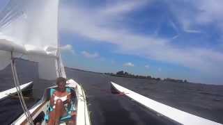 small trimaran sailing part 1  Trimore 560 [upl. by Nnanaej661]