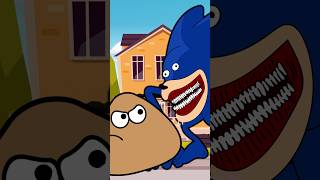 SHIN SONIC vs POU🤣😂 chistes animación casimochotv [upl. by Submuloc]