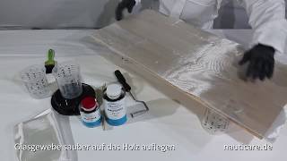 Glasgewebe mit Epoxidharz aufbringen  Bootsbau amp Modellbau [upl. by Chatterjee]