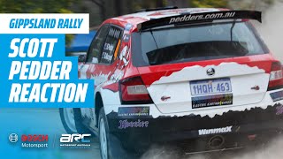 Scott Pedder Reaction  2023 Gippsland Rally [upl. by Teiv]