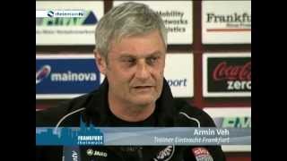 Eintracht Frankfurts Trainer Armin Veh nach dem Platzverweis in Düsseldorf [upl. by Silohcin955]