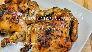 Cooking Cornish Hens With The Drew Barrymore Crock Pot [upl. by Derrik]