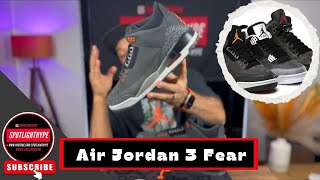 Air Jordan 3 fear pack Unboxing amp Review [upl. by Ennahgiel]