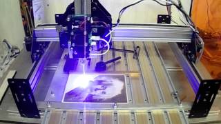 Shapeoko 2 J Tech Photonics Laser PicEngrave Pro 5 amp PicSender [upl. by Farand]