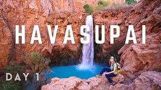 Havasupai Helicopter Trip Day one of our Havasupai hiking trip [upl. by Yrret805]