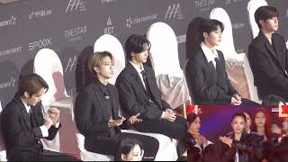 STRAY KIDS REACTION to ITZY quotLOCO  마피아 In the Morningquot Perfomance on AAA 2021 [upl. by Aneerol59]