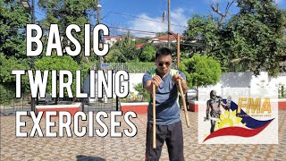 Basic Twirling Exercises  ARNIS [upl. by Lanod648]