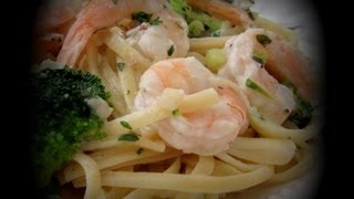 SHRIMP PASTA WITH GARLIC INFUSED OLIVE OIL [upl. by Eiroj]