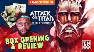 ATTACK ON TITAN BATTLE FOR HUMANITY CCGTCG  BOX OPENING amp REVIEW IN LESS THEN 10 MINUTES [upl. by Cand]